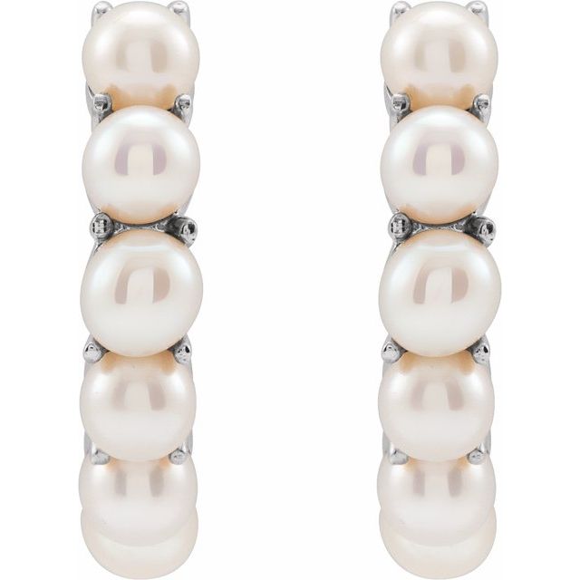 Pearl Huggie Earrings