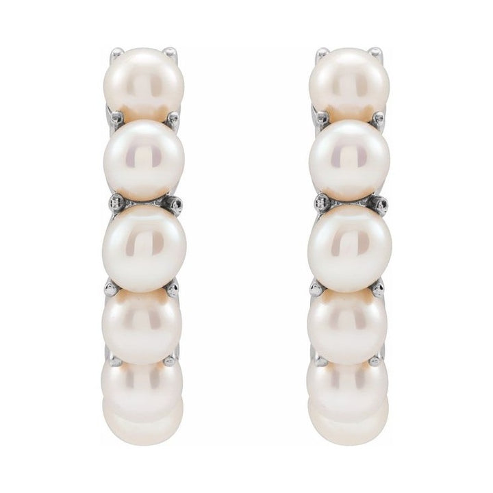 Pearl Huggie Earrings