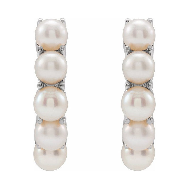 Pearl Huggie Earrings