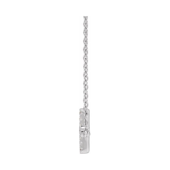 Lab-Grown Diamond Sideways Cross Necklace