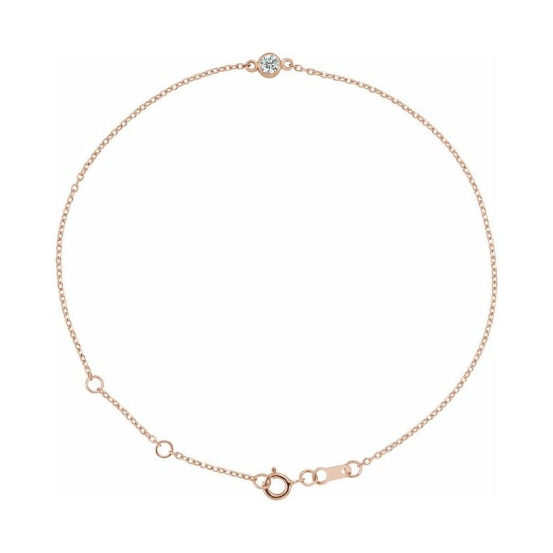 Bezel-Set Link Bracelet