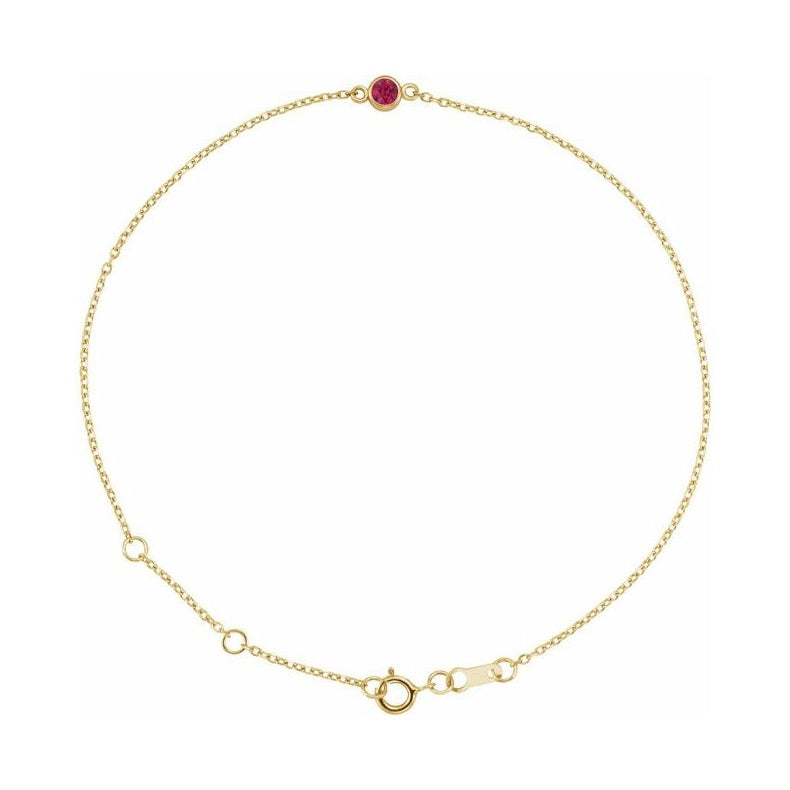 Bezel-Set Link Bracelet