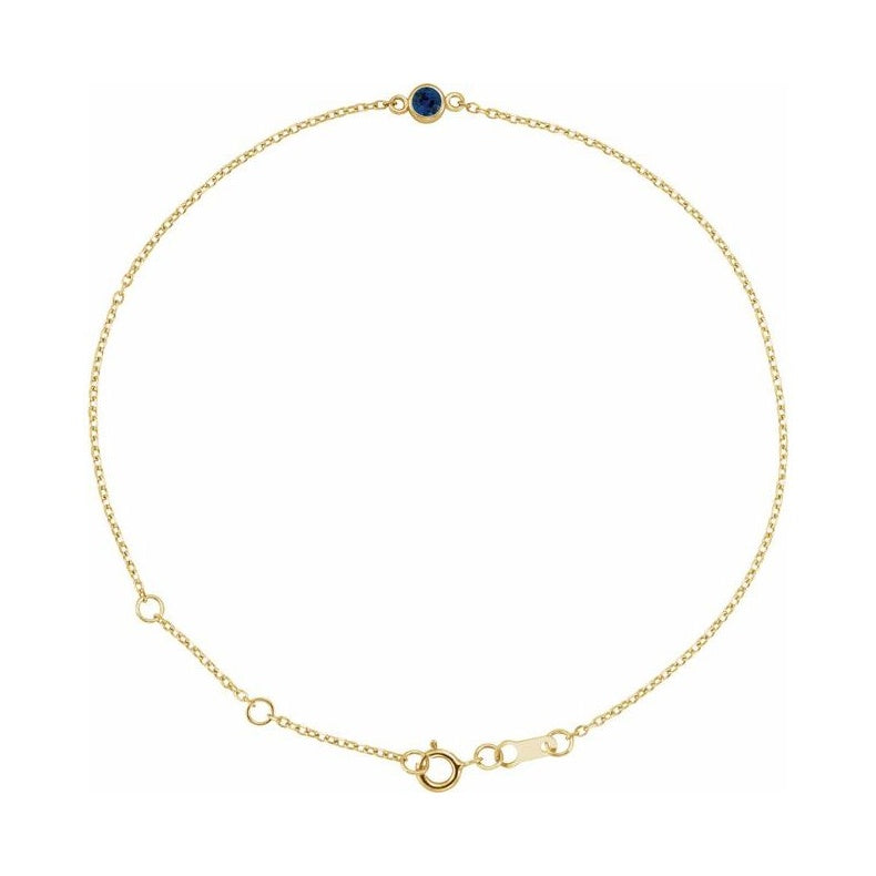 Bezel-Set Link Bracelet