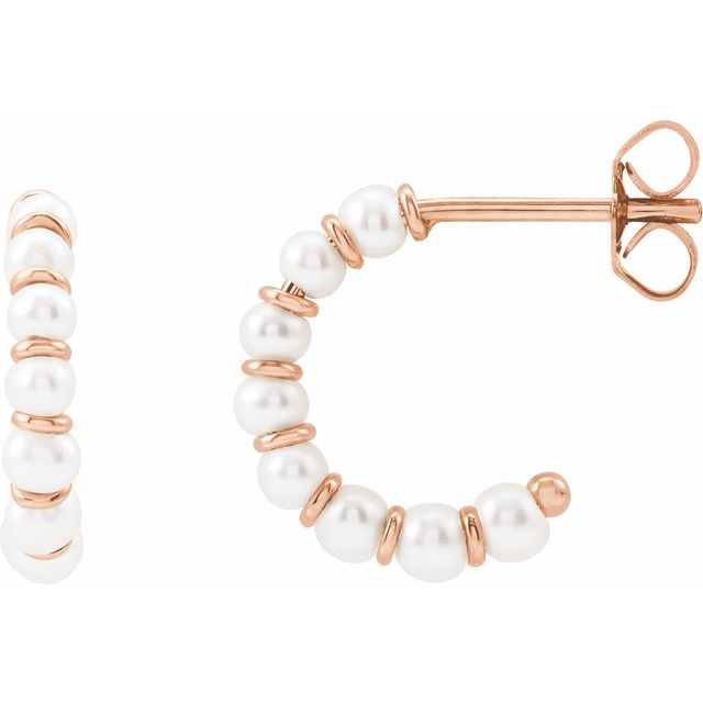 Pearl Hoop Earrings