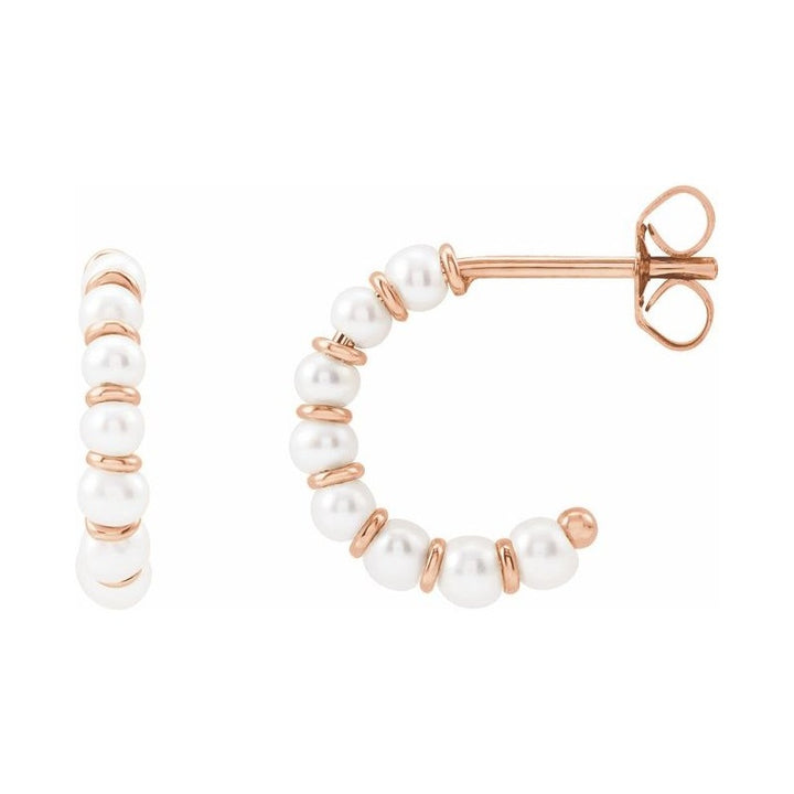 Pearl Hoop Earrings