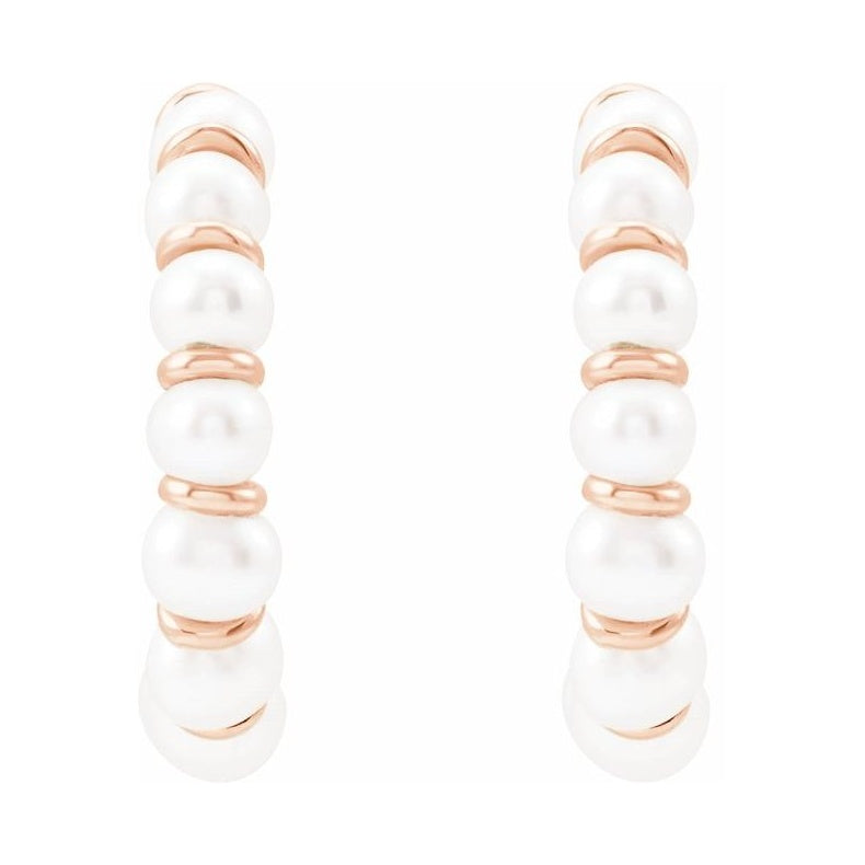 Pearl Hoop Earrings