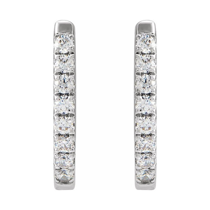 Accented U-Hoop Earrings