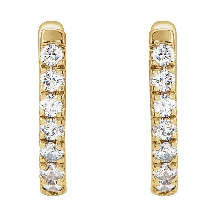 Accented U-Hoop Earrings