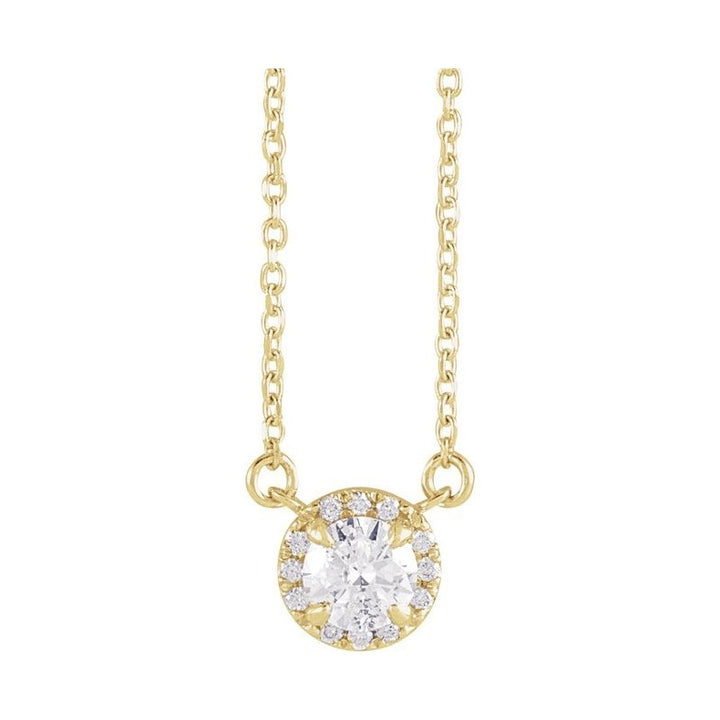 French-Set Halo-Style Necklace or Center